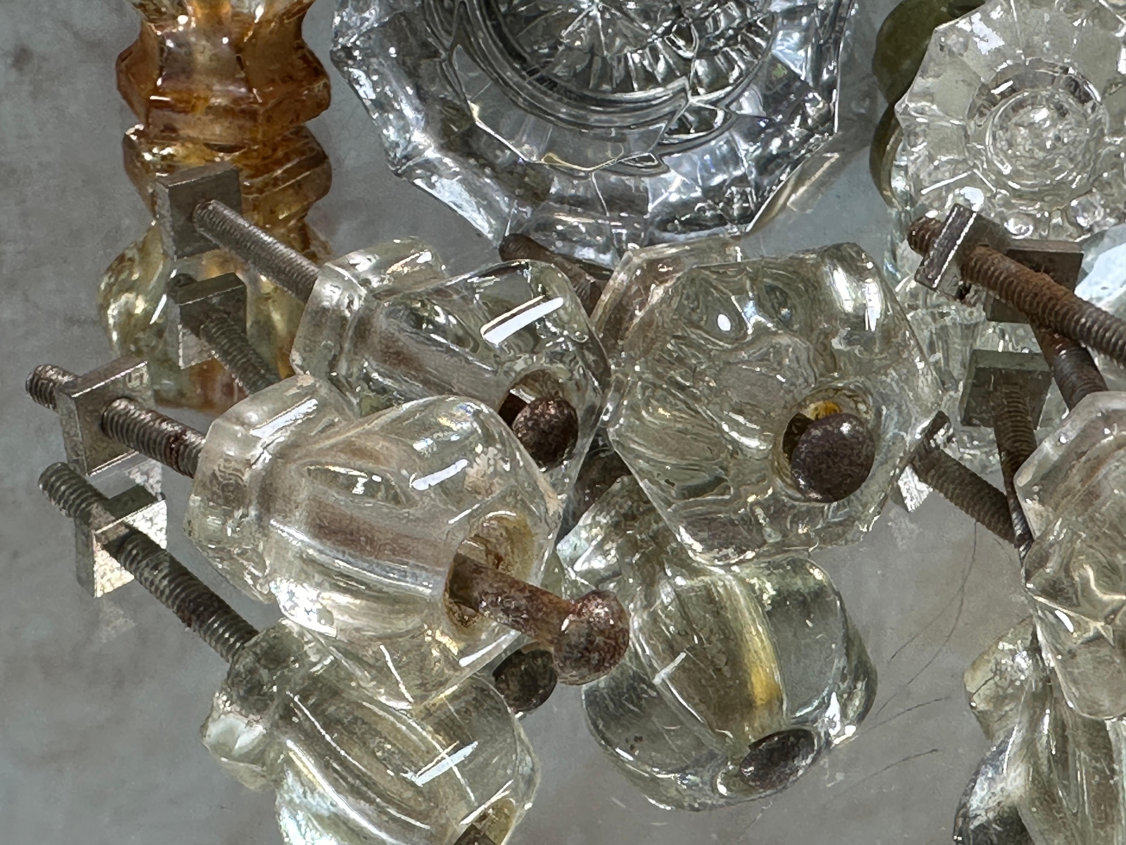 Antique Crystal Glass Knobs