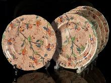 Mason's Patent Iron Stone China Plates with Floral Design - England