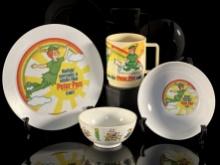 1980's Vintage Peter Pan Plastic Dish Set