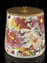 Opalhouse Ceramic Canister with Wood Brass Lid