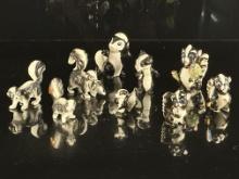Miniature Skunk Figurine Collection