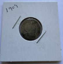 1909 BARBER DIME COIN