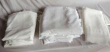 4 White Curtains, 2 Large Curtain Sheers, 4 Small Curtain Sheers