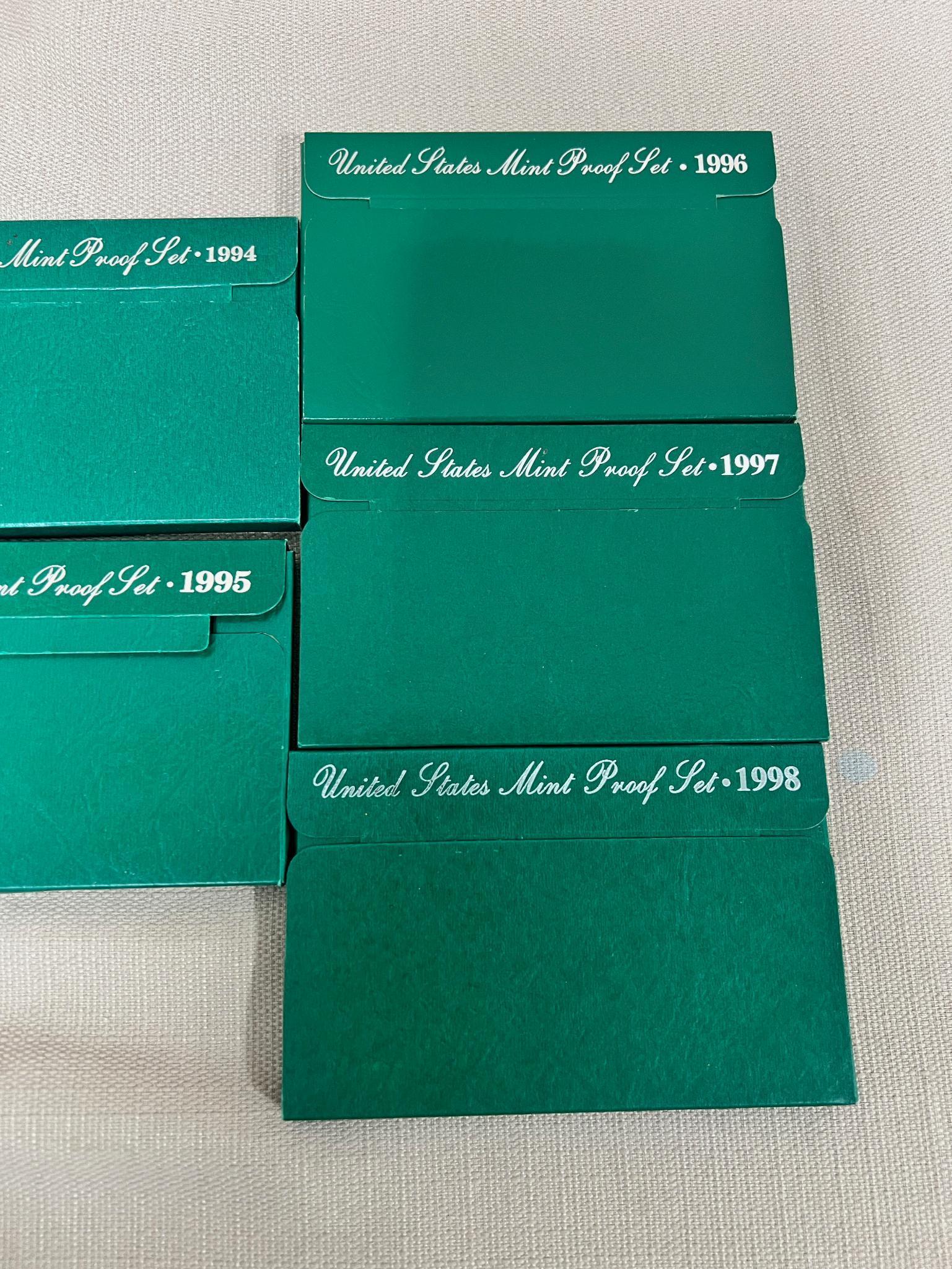 1994, 1995, 1996, 1997, and 1998 US Proof Sets, SELLS TIMES THE MONEY