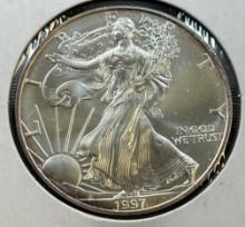 1997 US Silver Eagle .999 Fine silver, GEM UNC