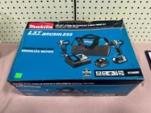 UNOPENED Makita 18V LXT Set Hammerdrill and Impact Driver, w/ 2 4.0 AH batts and charger/ bag