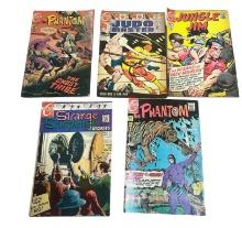 5- 12 and 15 Cent Charlton Comic Books, Jungle Jim, Judo Master, Phantom and more