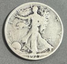 1927-S Walking Liberty Half Dollar, 90% Silver