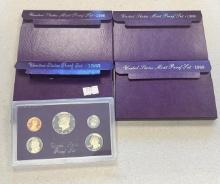 4- US Mint Proof Sets, 1985, and 3 1988 sets, SELLS TIMES THE MONEY