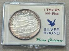 Season Greeting's 1997 One Troy Ounce .999 Silver Round