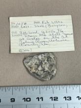 Arrowheads Artifacts Shell Celt from Florida w/ great documentation 2 3/4"