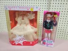 2- Happy Holidays Barbie's in original package