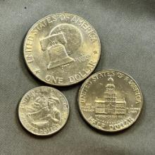Bicentennial Type set, Ike, Half and quarter