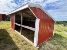 8x18 Steel/wood frame calf shelter/loafing shed