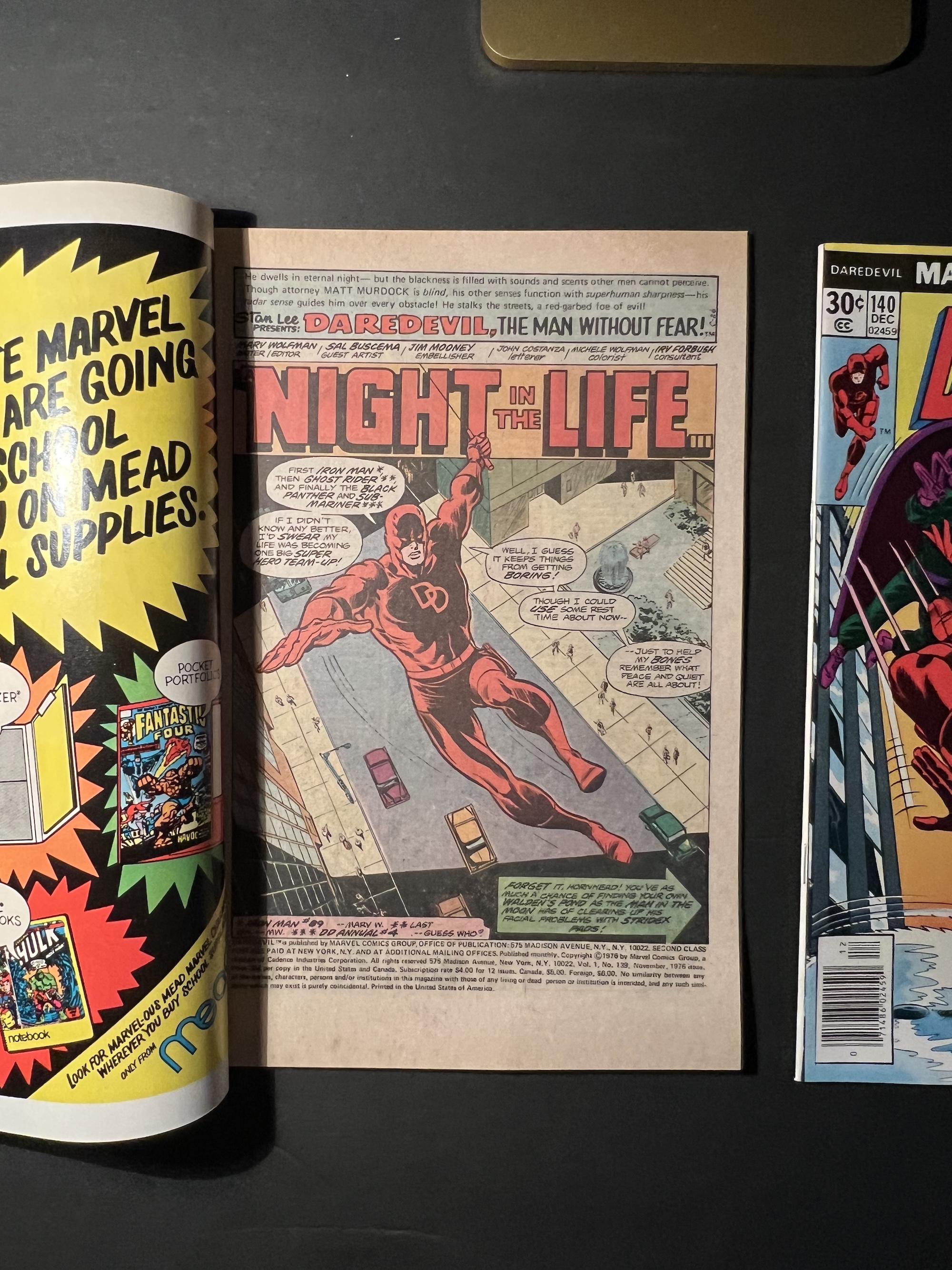 Daredevil #139 & #140 Marvel Comic Books