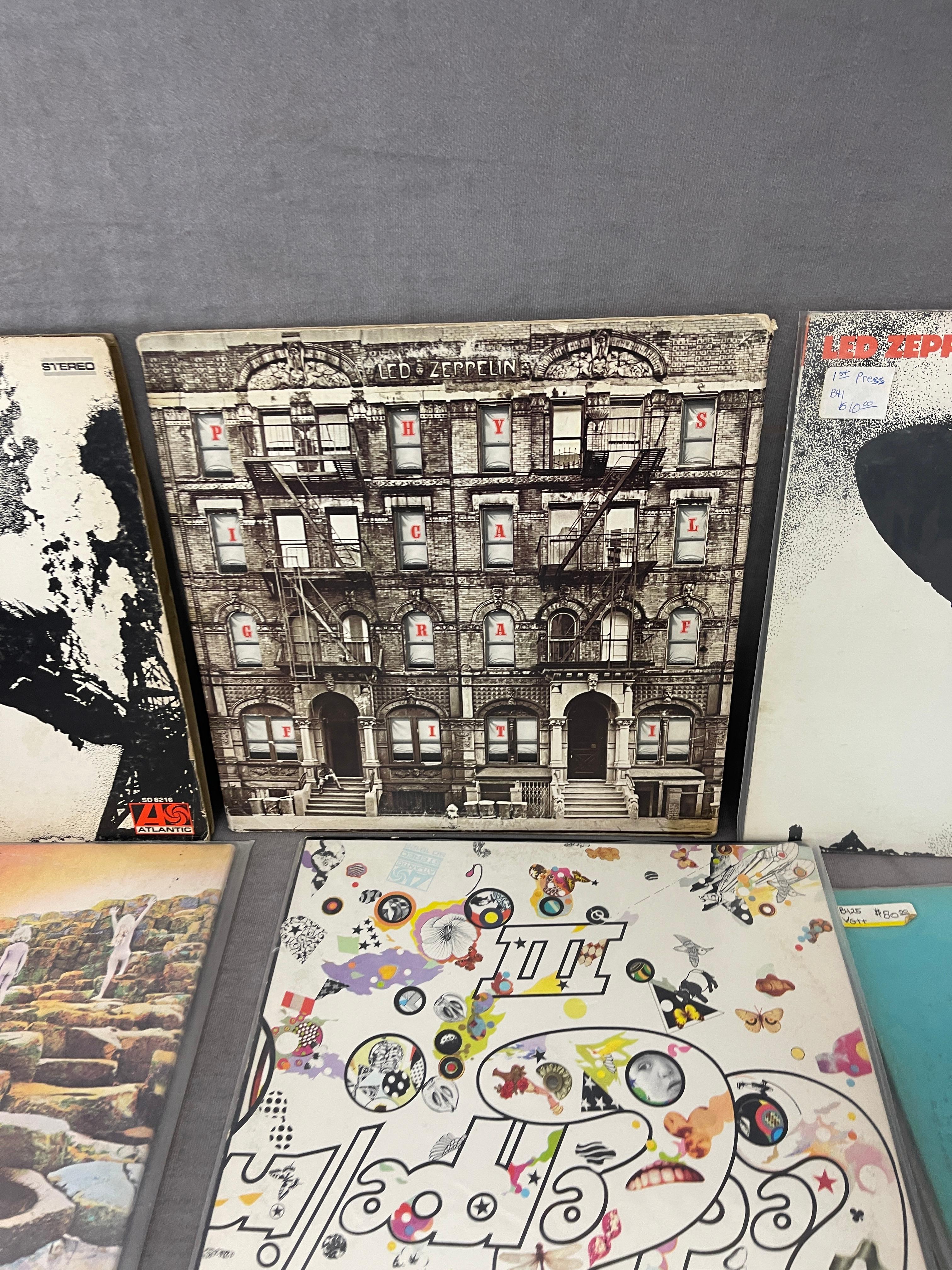 Vintage RARE Led Zeppelin First Pressing Vinyl Record Collection Lot