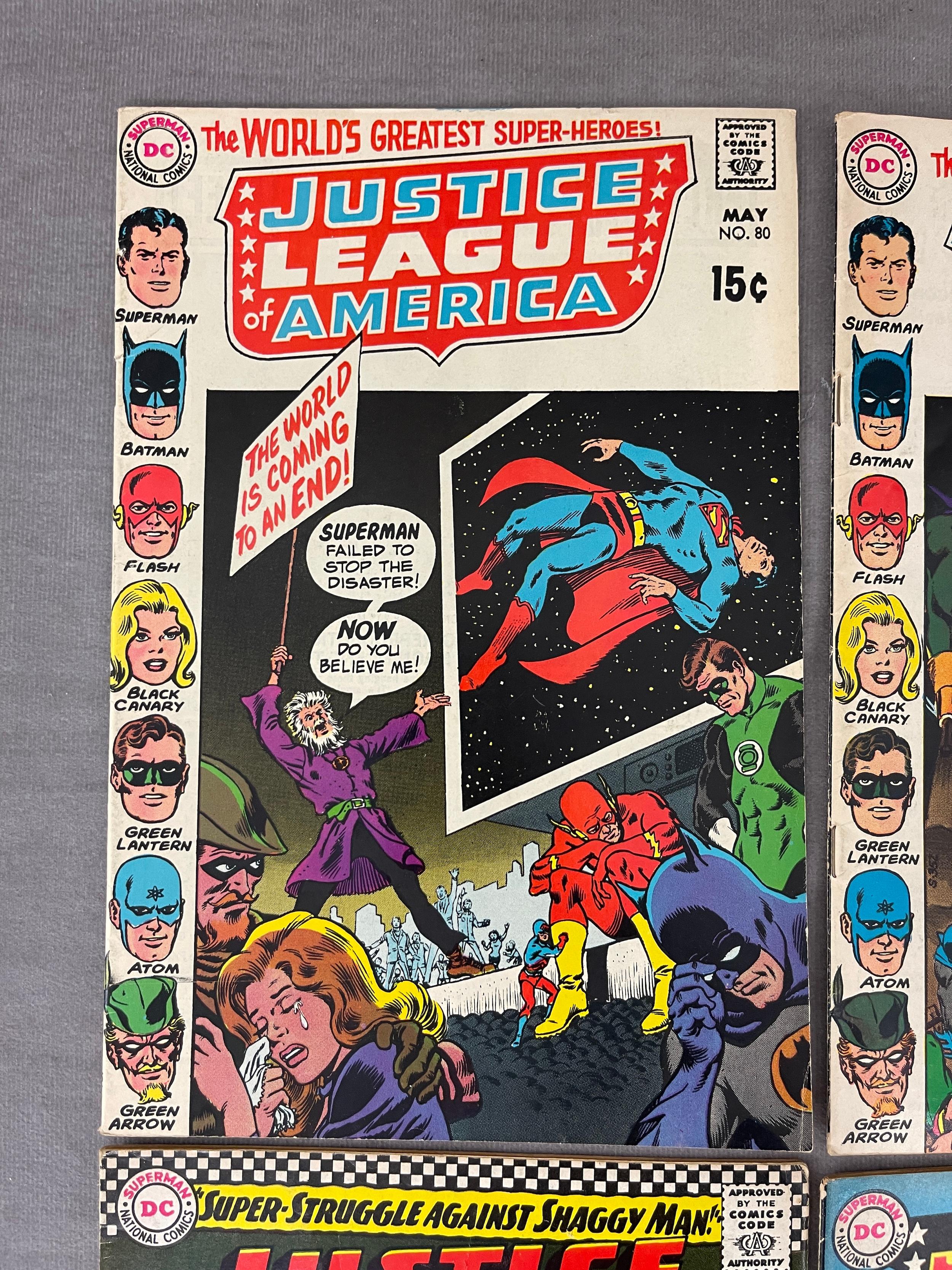 Justice League of America #24, #45, #79, #80 DC Comic Book Collection Lot