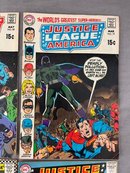 Justice League of America #24, #45, #79, #80 DC Comic Book Collection Lot