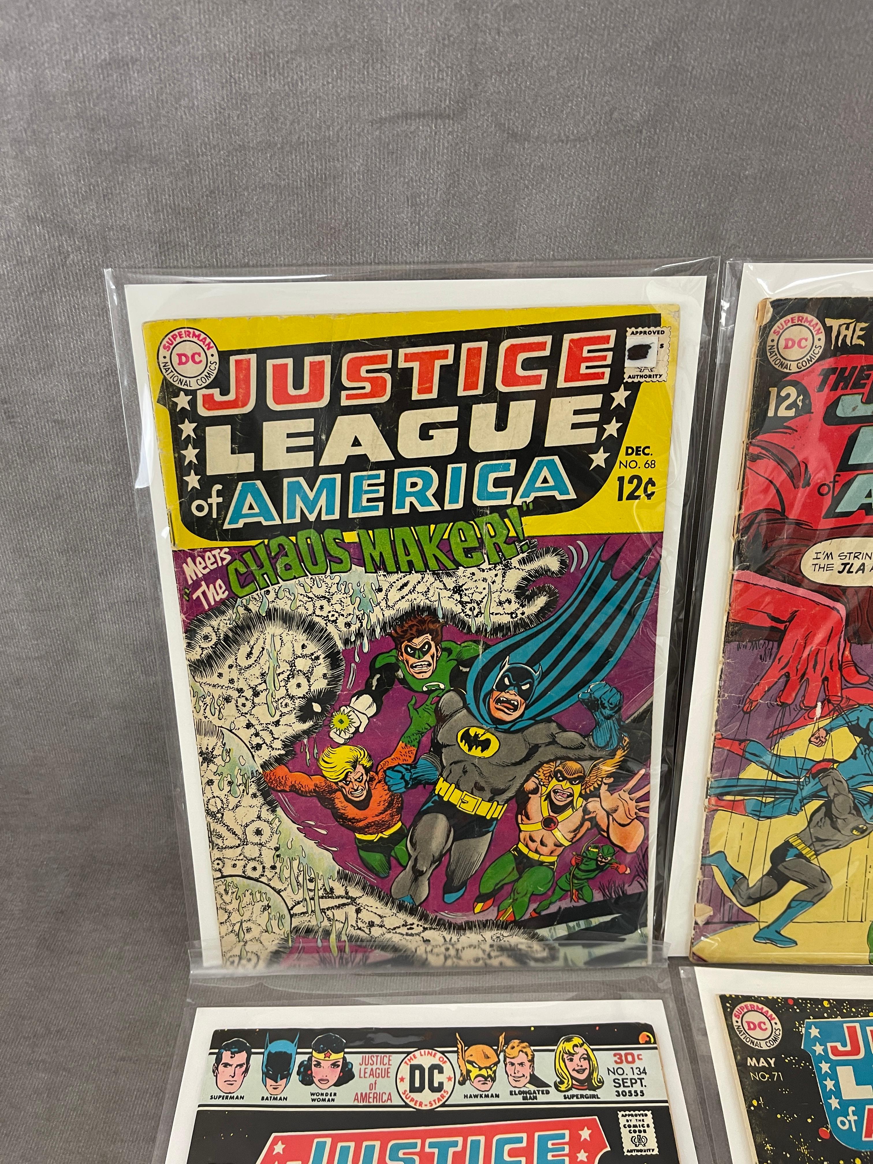 Justice League of America #68, #70, #71, #111, #134 DC Comic Book Collection Lot