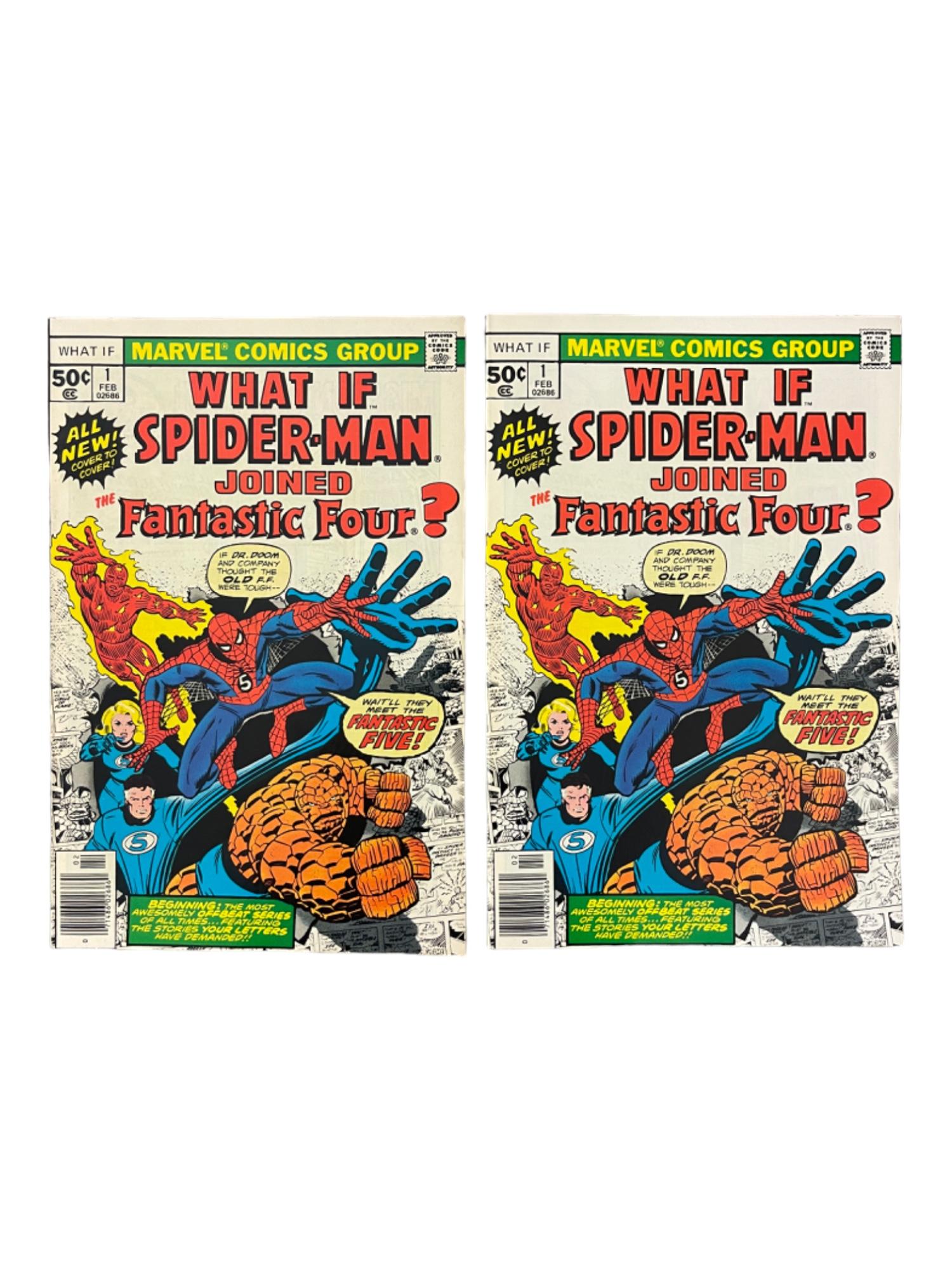 What if Spiderman Joined the Fantastic Four #1 Marvel Comic Book Lot of 2