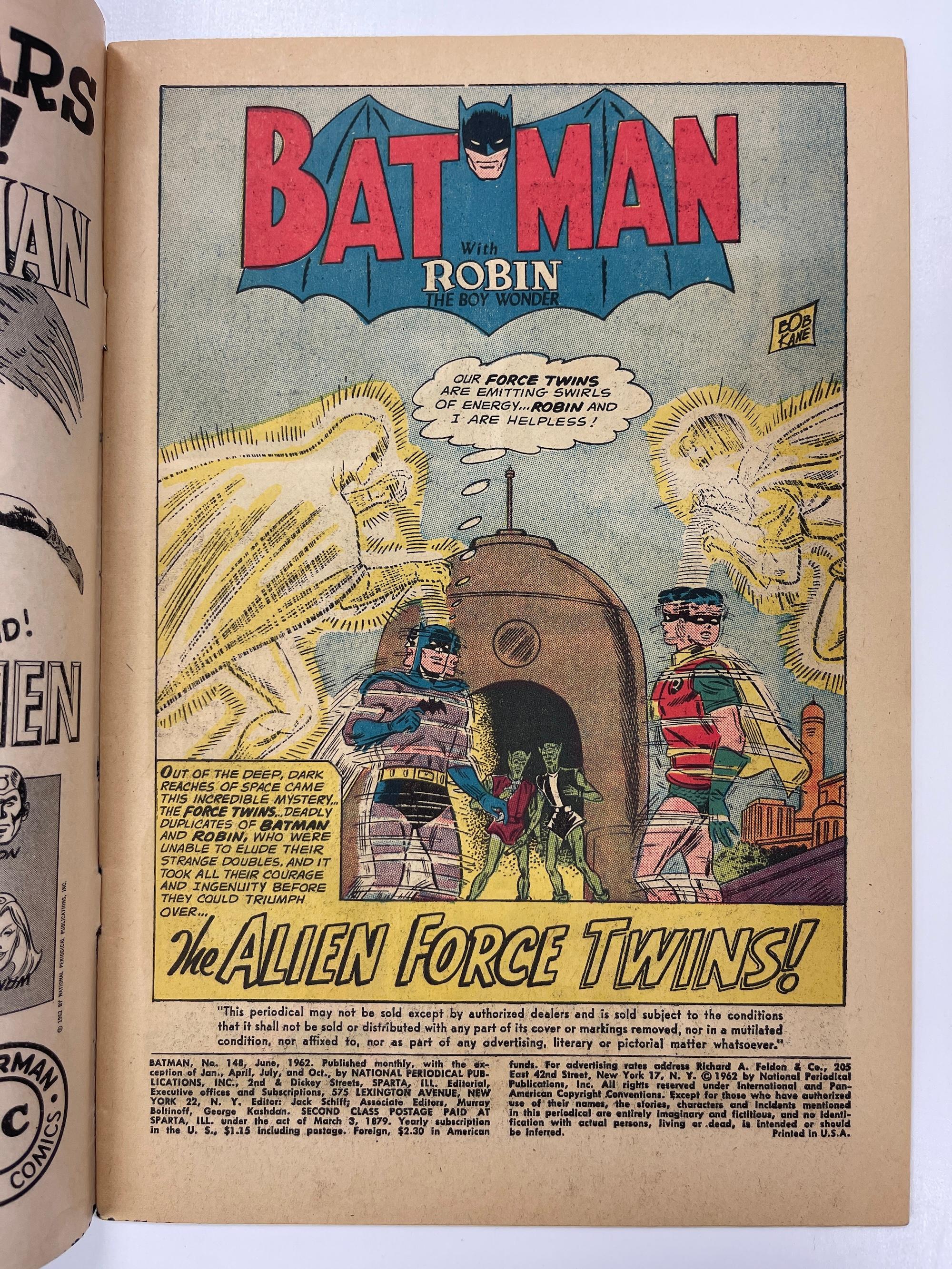 Batman #148 Very Nice Joker Cover Silver Age Superhero Vintage DC 1962