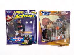 Five assorted Starting Lineup action figurines