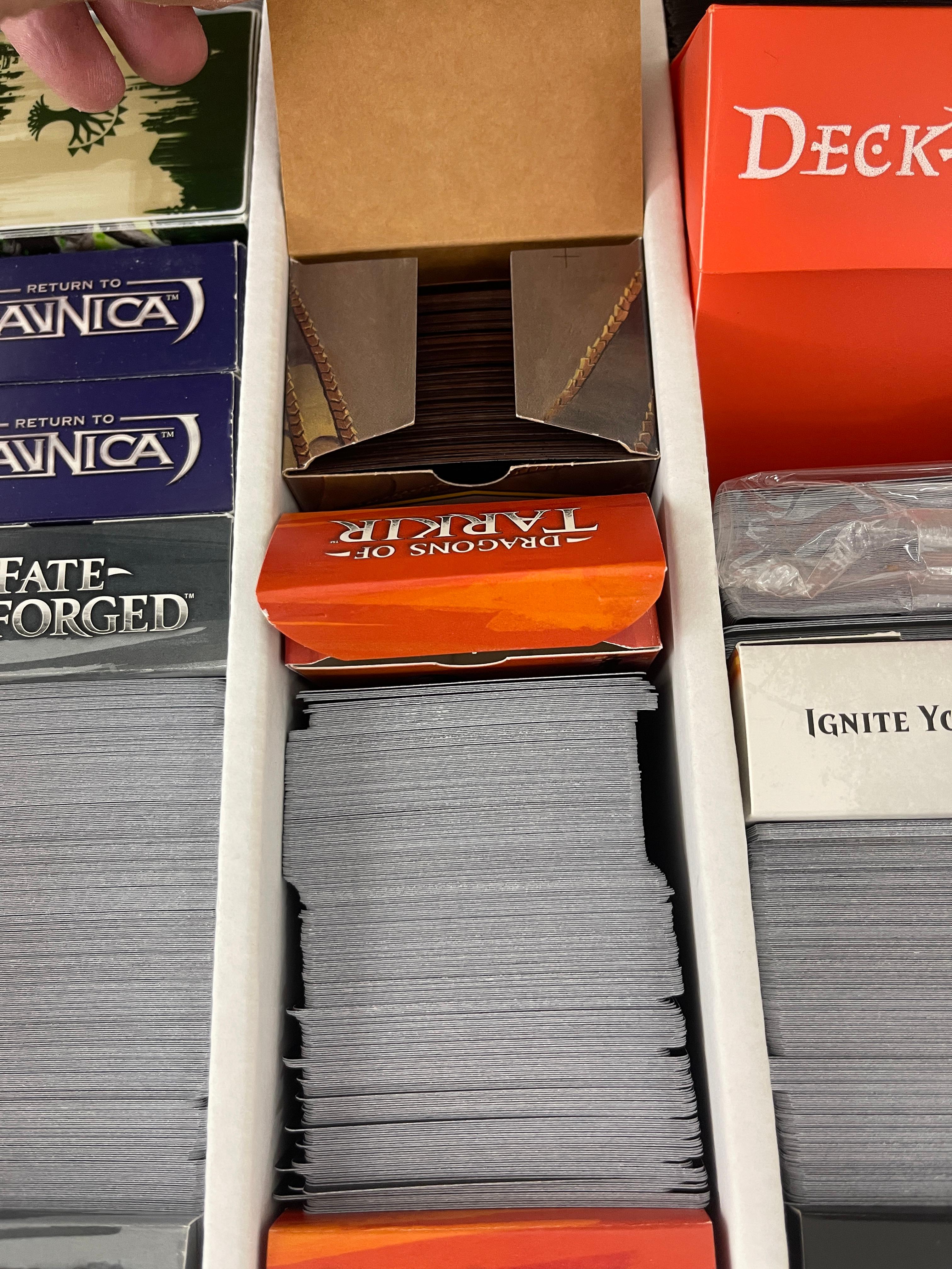 Huge Magic the Gathering Card Collection with Playing Dice and Card Holders