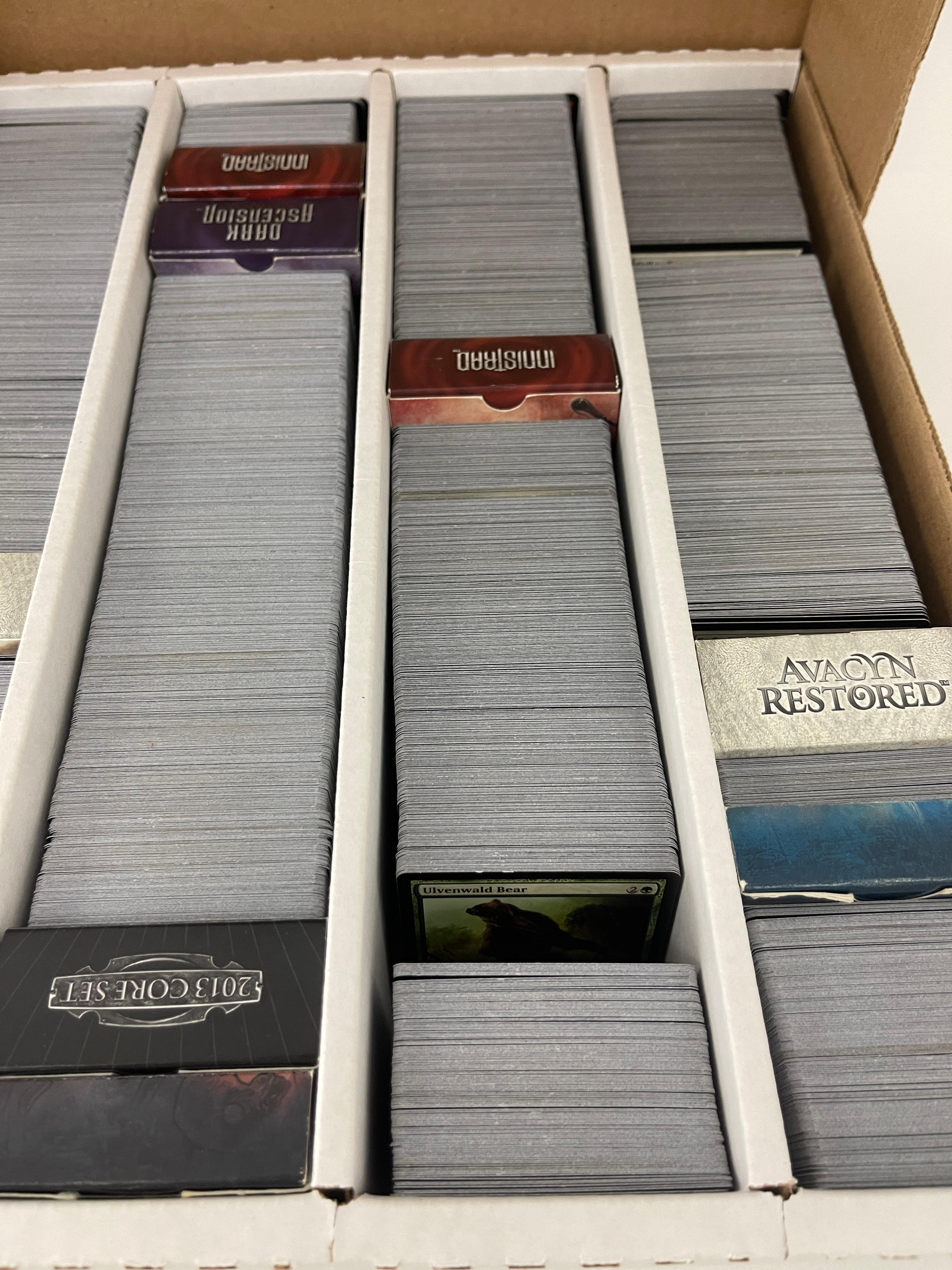 Huge Magic the Gathering Card Collection with Playing Dice and Card Holders