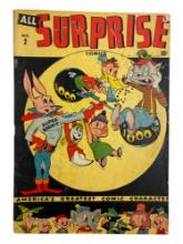 All Surprise Comics #2 Very Nice Golden Age Super Rabbit Timely Comic 1943