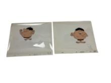 ORIGINAL PRODUCTION CEL WITH DRAWING CAVEMAN CARTOON HAND PAINTED lot 5