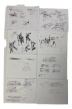 Original Rare Disney's Tron Animation Hand Drawn Sketches Signed