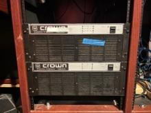 LOT (2) CROWN COM-TECH AMPLIFIERS (ONE FOR PARTS ONLY)