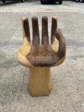 RIGHT HAND TWO TONE WOOD HAND (WITH GREENERY BASE) (AT PUBLIC STORAGE)