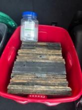 LOT - ASSORTED WOOD STAGING MOUNTS WITH HARDWARE ******* (AT PUBLIC STORAGE