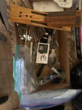 kitchen, utensils, knife, sharpener, miscellaneous box