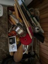 Wood spoons, ice cream, scooper, kitchen, utensils, miscellaneous box
