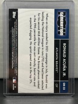 Ronald Acuna Jr. 2022 Topps Generation Now Insert #GN-33