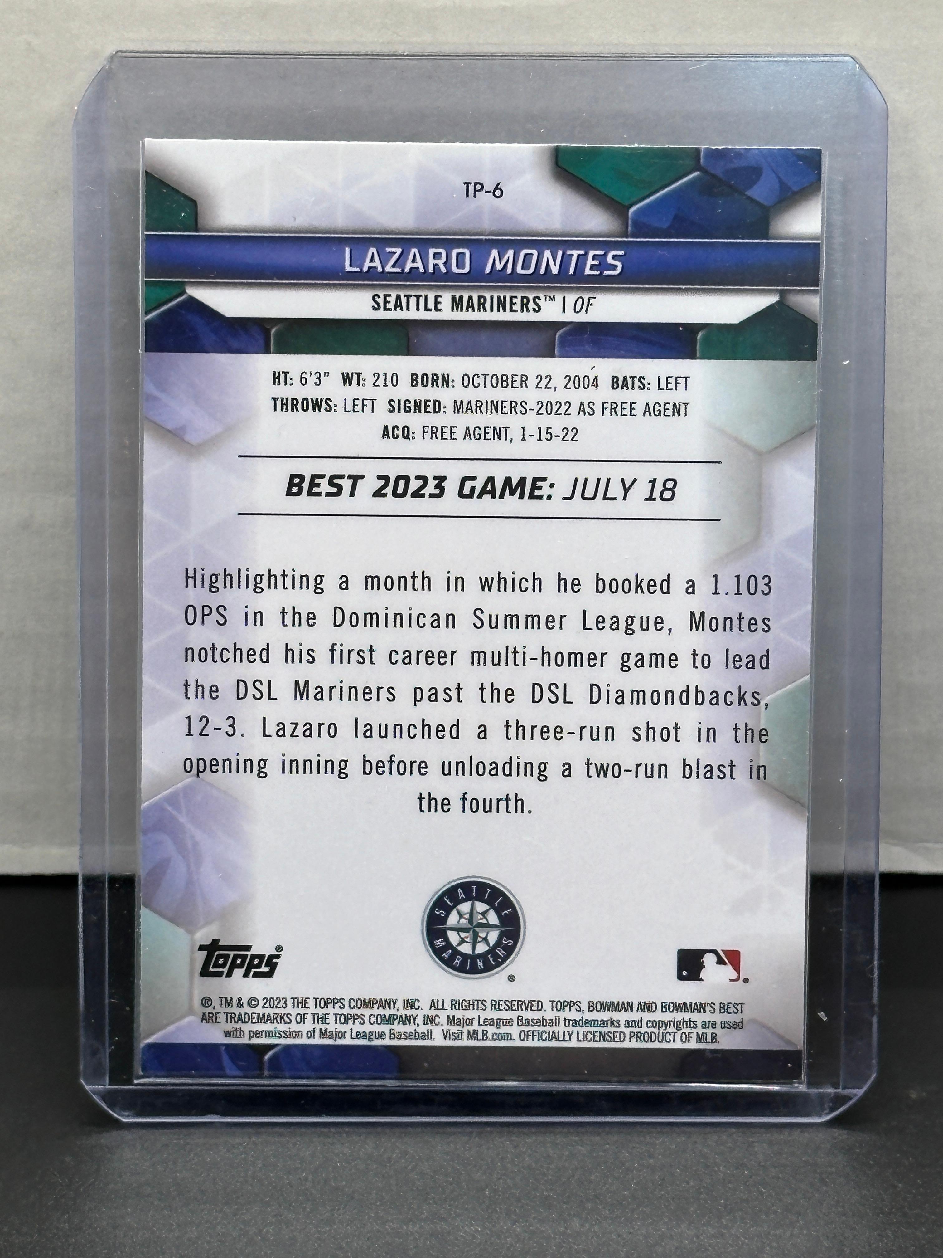 Lazaro Montes 2023 Bowman's Best Top Prospects #TP-6