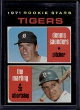 Dennis Saunders Tim Marting 1971 Topps Rookie RC #423