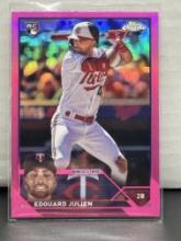 Edouard Julien 2023 Topps Chrome Pink Refractor Rookie RC #USC79
