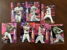 Lot of 7 Topps Chrome Pink Refactors MLB