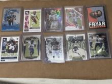 Lot of 10 NFL Cards - Brees, Parsons RC, Dobbins RC, Brown RC, Fryar RC