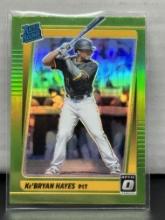 Ke'Bryan Hayes 2021 Panini Donruss Optic Rated Rookie Lime Green Prizm RC Parallel #43