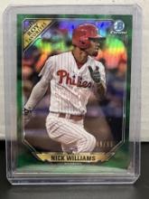 Nick Williams 2018 Bowman Chrome Rookie of the Year Favorites Green (#49/99) Refractor Rookie RC #RO