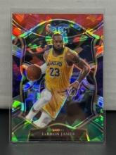 LeBron James 2020-21 Panini Select Concourse Level Blue Red Green Cracked Iced Prizm #23