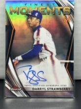 Darryl Strawberry 2021 Topps Finest Finest Moments Refractor Auto #FMA-DS