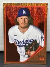Dustin May 2021 Topps Archives Red Hot (#1/50) Foil Parallel #69