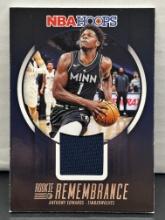 Anthony Edwards 2023-24 Panini Hoops Rookie Remembrance Patch Insert #RR-ANT
