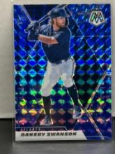 Dansby Swanson 2021 Panini Mosaic Blue Mosaic Prizm #23