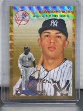 Oswald Peraza 2023 Topps Chrome Platinum Gold Wave (#37/50) Refractor Rookie RC #152